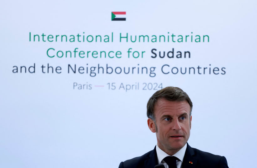  macron sudan aid 4/16/2024 (photo credit: Aurelien Morissard/REUTERS)