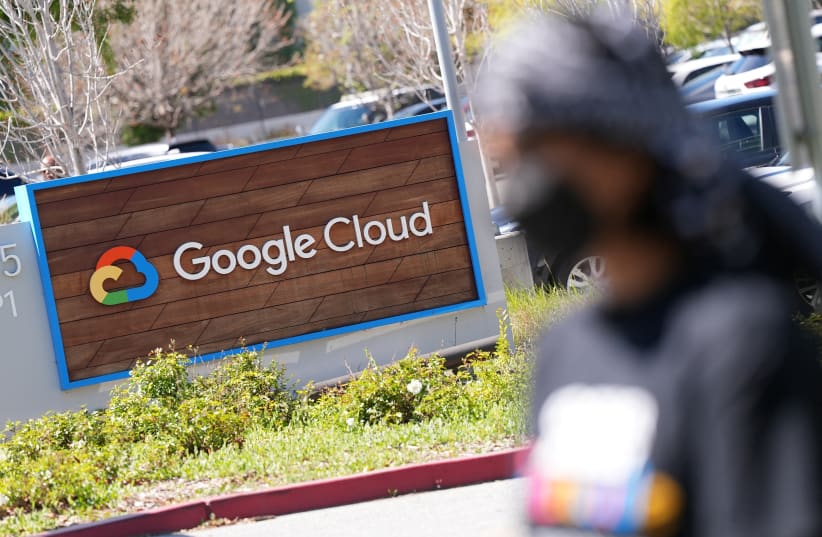  A sign for Google Cloud offices is seen in Sunnyvale, California, U.S. on April 16, 2024. (photo credit: REUTERS/NATHAN FRANDINO)