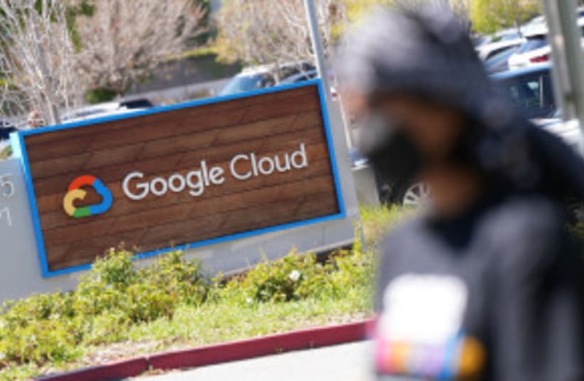  Cartel de las oficinas de Google Cloud en Sunnyvale, California, Estados Unidos, el 16 de abril de 2024. (photo credit: REUTERS/NATHAN FRANDINO)