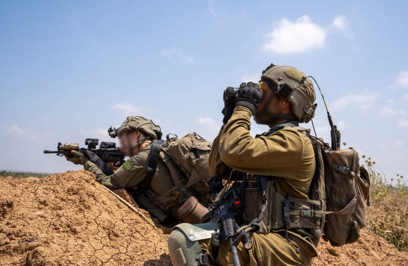  IDF soldiers operate in the Gaza Strip, April 23, 2024. (photo credit: IDF SPOKESPERSON'S UNIT)