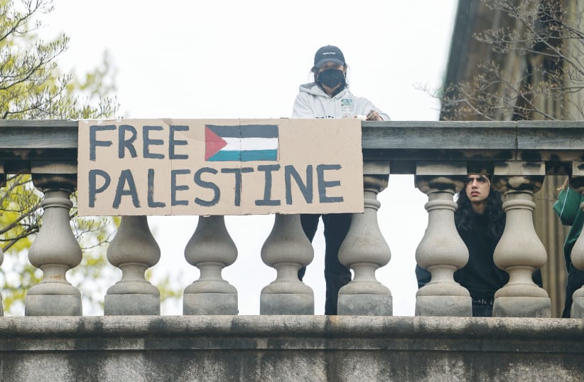  COLUMBIA UNIVERSITY, this week in New York City; just as Jews were once banned from universities in Europe under the Nazis right before the Holocaust, today, Jewish students at Columbia face similar discrimination and fear, the writer warns. (photo credit: David ‘Dee’ Delgado/Reuters)