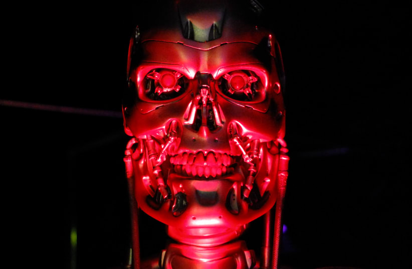  T-800 Endoskeleton robot, used in filming Terminator Salvation, New Mexico, USA, 2009, Taken on August 26, 2017 (photo credit: FLICKR)