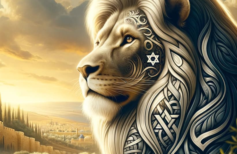  The Jewish lion, uploaded on 30/4/2024 (photo credit: AI)