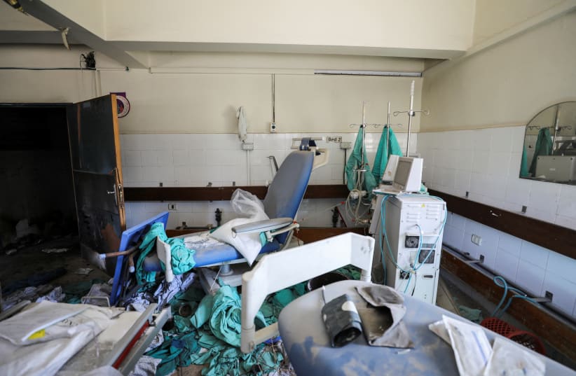  A views shows a room in the damaged Al Shifa Hospital after Israeli forces withdrew from the hospital and the area around it following a two-week operation, amid the ongoing conflict between Israel and Hamas, in Gaza City April 2, 2024.  (photo credit: REUTERS/DAWOUD ABU ALKAS)