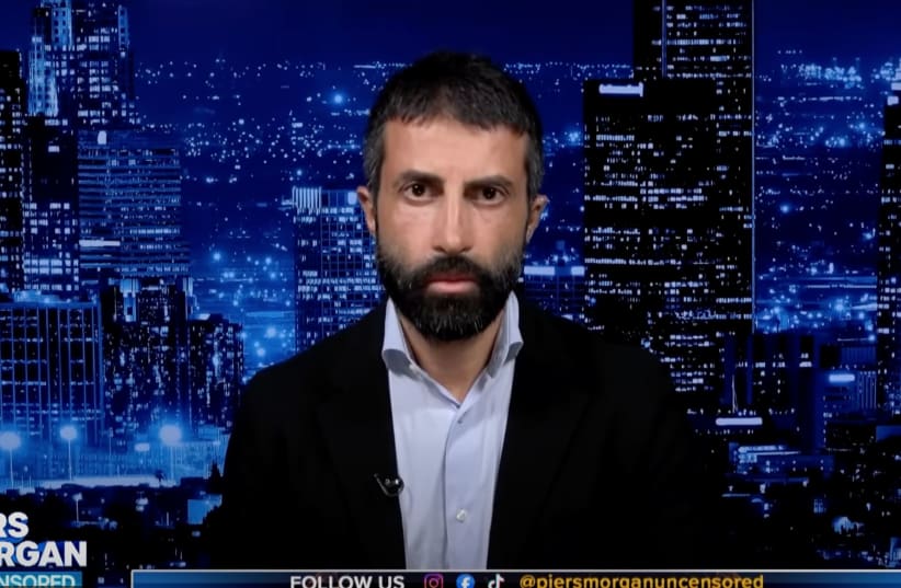  Mosab Hassan Yousef during an interview with Piers Morgan on April 30, 2024. (photo credit: SCREENSHOT VIA YOUTUBE)
