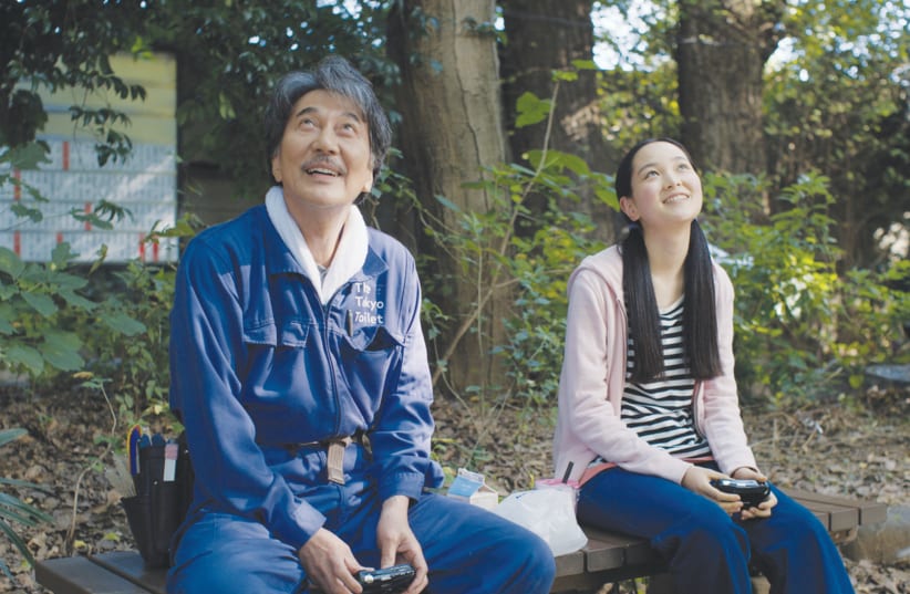  KOJI YAKUSHO and Arisa Nakano in ‘Perfect Days.’ (photo credit: LEV CINEMAS)