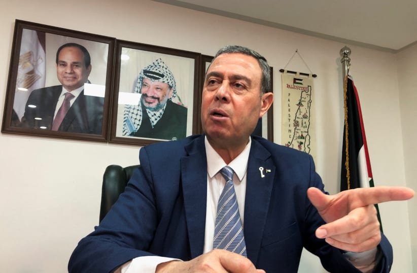  Palestinian Ambassador to Egypt Diab al-Louh speaks during an interview with Reuters at the Palestine embassy in Cairo, Egypt April 30, 2024. (photo credit: REUTERS/SHERIF FAHMY)