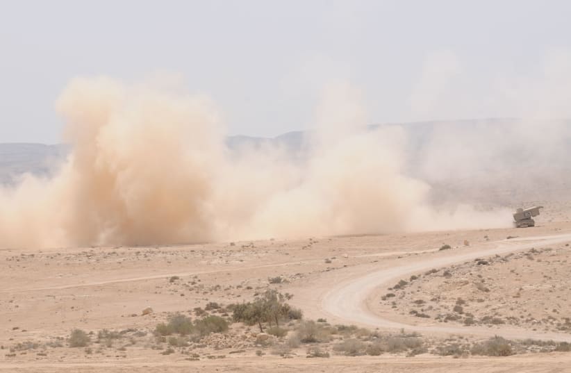  Dusty winds are part of a dust storm in Israel (photo credit: IDF SPOKESPERSON'S UNIT)