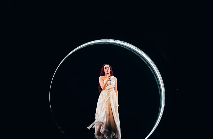  Israeli Eurovision contestant Eden Golan is seen rehearsing her song "Hurricane" ahead of her semi-finals performance in Malmo, Sweden, on May 3, 2024. (photo credit: SARAH LOUISE BENNETT/EBU)