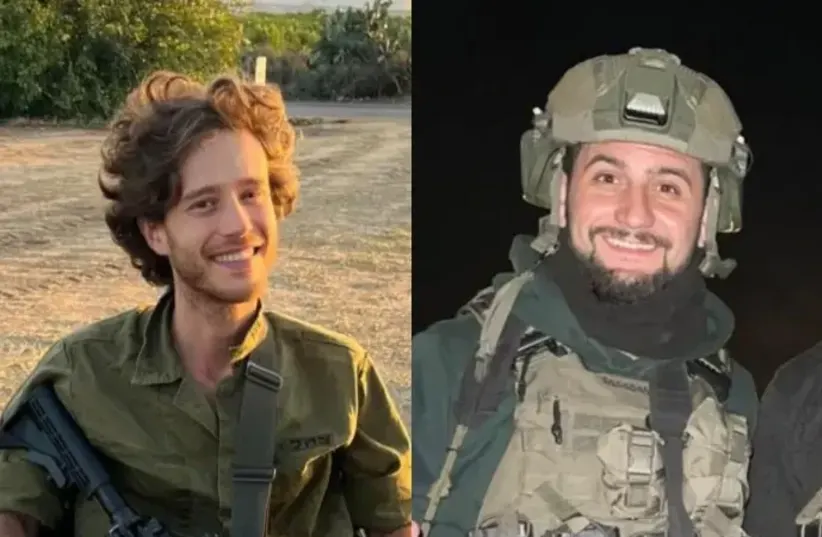  St.-Sgt.-Maj. (Res.) Dan Kamhaji (left) and St.-Sgt.-Maj. (Res.) Nachman Nathan Hertz (right) were killed by a Hezbollah drone strike in northern Israel. (photo credit: IDF SPOKESPERSON'S UNIT)