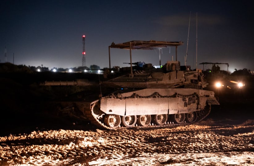  Tanks from the 401st Brigade enter eastern Rafah, May 8 2024 (photo credit: IDF SPOKESPERSON'S UNIT)