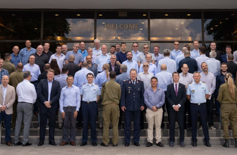  Officials from the Israeli Defense Ministry and their German counterparts convened in a joint meeting at Israel Airospace Industry (IAI) to discuss the Arrow 3 Weapon System production for Germany. May 9, 2024. (photo credit: MINISTRY OF DEFENSE SPOKESPERSON'S OFFICE)