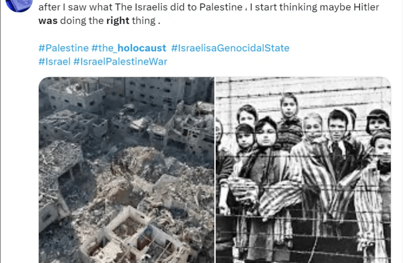  RECENT TWEETS featuring antisemitic content.  (photo credit: Screenshots; X)