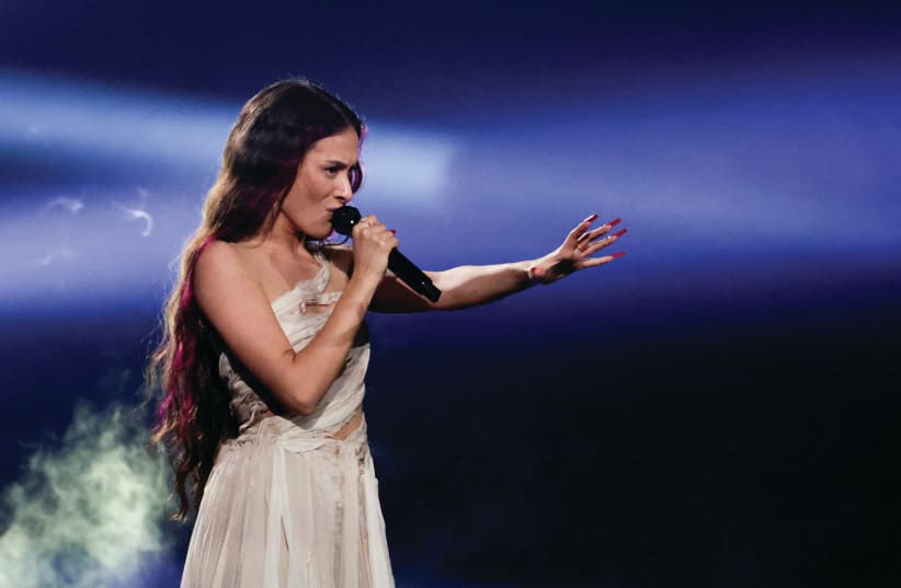  ISRAEL’S CONTESTANT Eden Golan sings in the Grand Final of the 2024 Eurovision Song Contest in Malmo, Sweden, last week. (photo credit: Leonhard Foeger/Reuters)