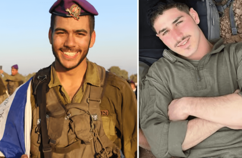  Fallen soldiers Staff-Sergeant Nachman Meir Haim Vaknin (left), and Staff-Sergeant Noam Bittan (right)  (photo credit: IDF SPOKESMAN’S UNIT)
