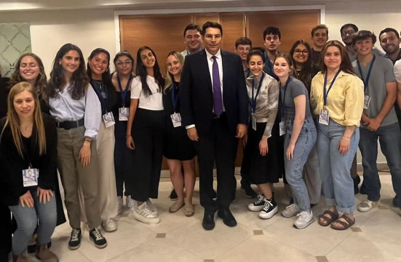  Delegation of students visiting Israel on "Take Action for Israel" trip, May 22, 2024.  (photo credit: DANNY DANON SPOKESPERSON)