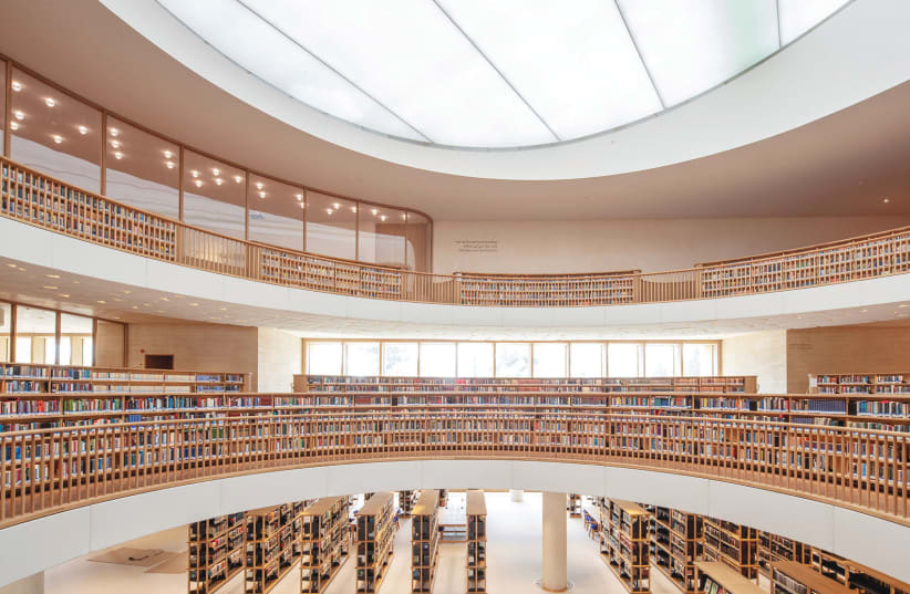  THE NEW reading room of the National Library of Israel. (photo credit: AVIAD BAR NESS)