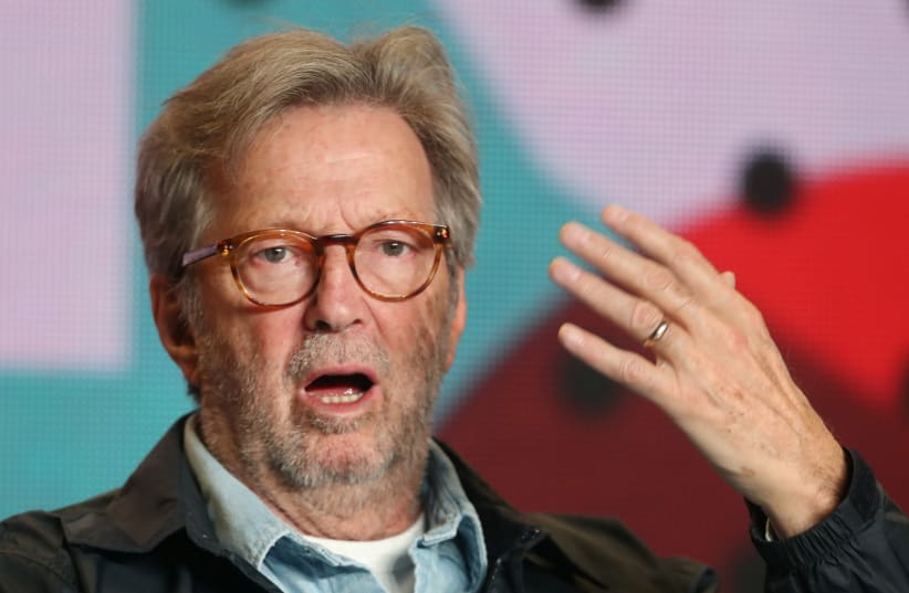  Eric Clapton attends a press conference to promote the film "Life in 12 Bars" at the Toronto International Film Festival (TIFF) in Toronto, Canada, September 11, 2017.  (photo credit: REUTERS)