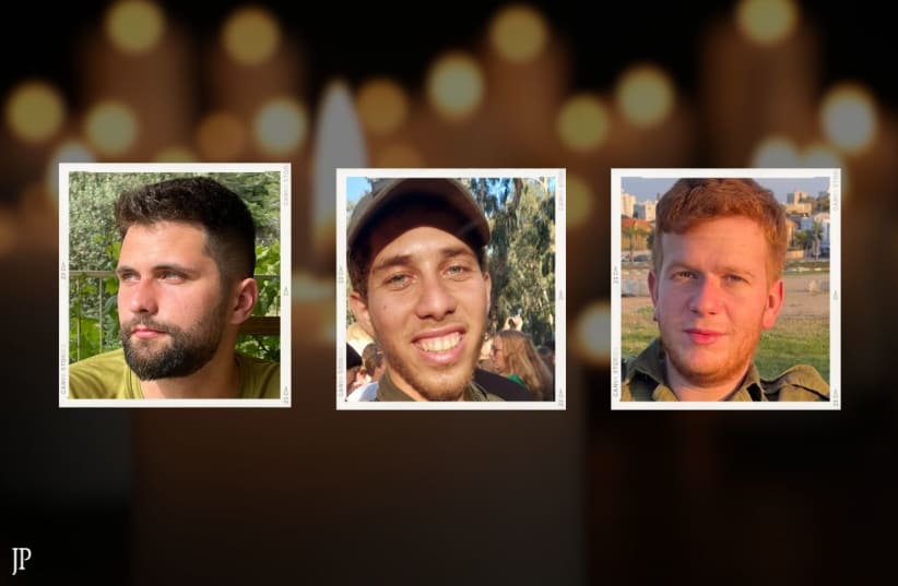  (L-R) Amir Galilov, Uri Bar Or, and Ido Appel, three soldiers killed in the Gaza Strip, May 29, 2024. (photo credit: IDF SPOKESPERSON'S UNIT)