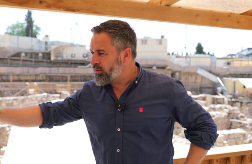  Spanish Opposition Leader Santiago Abascal visits the City of David in Jerusalem, May 29, 2024. (photo credit: Veo Israel)