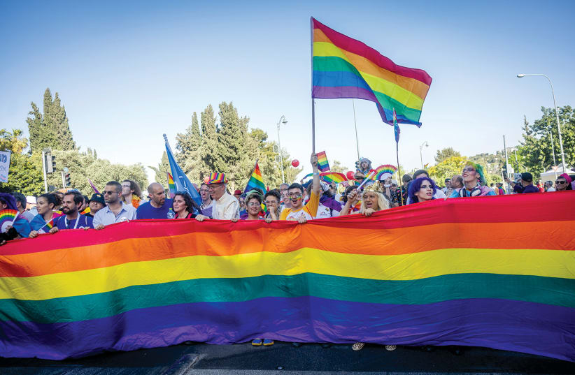  BEING GAY is not contagious: A scene from 2022 Jerusalem Pride parade. (photo credit: YONATAN SINDEL/FLASH90)