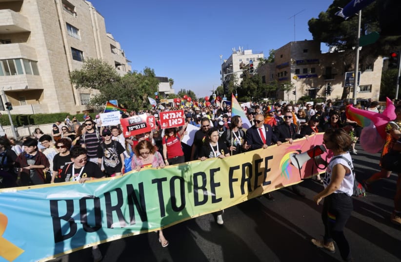 Thousands attend the Jerusalem Pride and Tolerance March. May 30, 2024. (photo credit: MARC ISRAEL SELLEM)