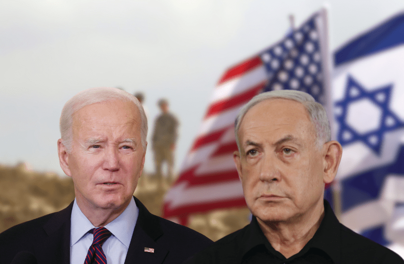  (L-R): US President Joe Biden, Prime Minister Benjamin Netanyahu  (photo credit: FLASH90, REUTERS)