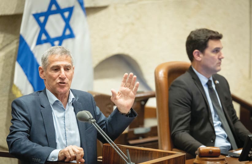  THEN-MK and deputy minister Yair Golan addresses the Knesset, in 2022. (photo credit: YONATAN SINDEL/FLASH90)