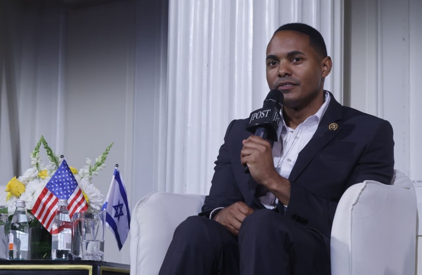 Ritchie Torres seen during the Jerusalem Post Annual Conference in New York, June 3, 2024 (photo credit: MARC ISRAEL SELLEM)