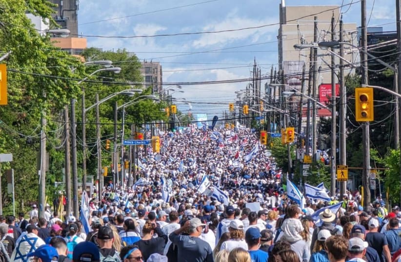 The United Jewish Appeal Federation of Greater Toronto's 2024 Walk With Israel (photo credit: Jewish Federations of Canada – UIA)
