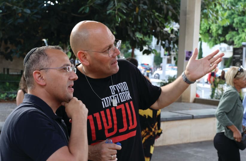  SHARON SHARABI (left) with Igal Bareket. (photo credit: Aviv Gotlieb)