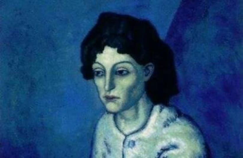  Pablo Picasso’s ‘Femme assise’ (Melancholy Woman), 1902-1903.  (photo credit: WIKIPEDIA COMMONS)