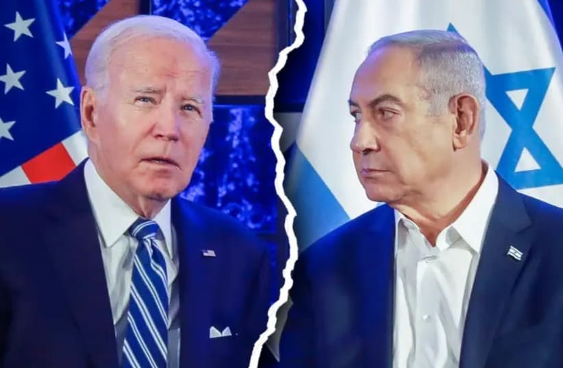  El Presidente estadounidense Joe Biden (izquierda) y el Primer Ministro Benjamin Netanyahu (derecha) (photo credit: FLASH90)