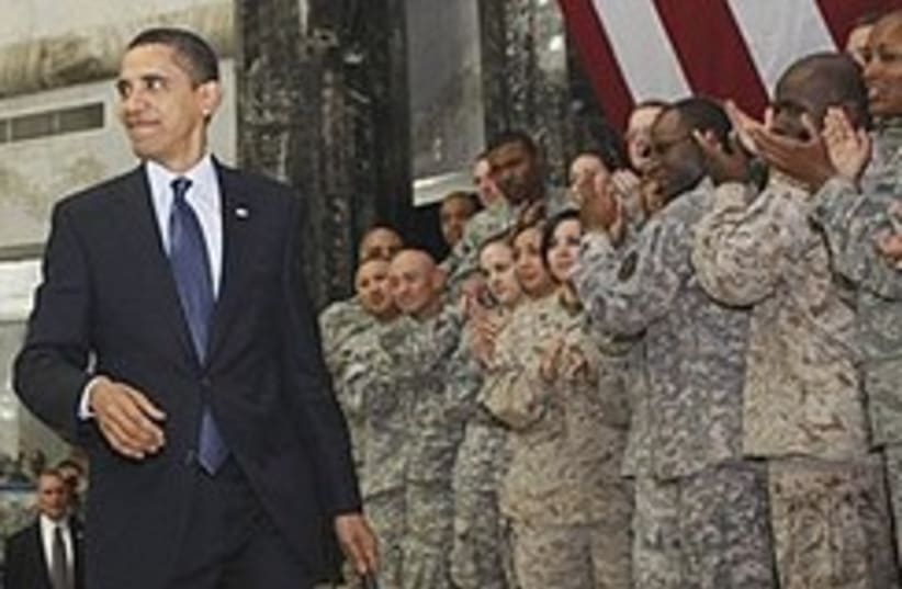 Obama in iraq with troops 248.88 (photo credit: AP)