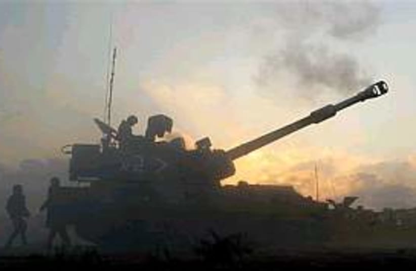 idf artillery gaza 29888 (photo credit: AP [file])