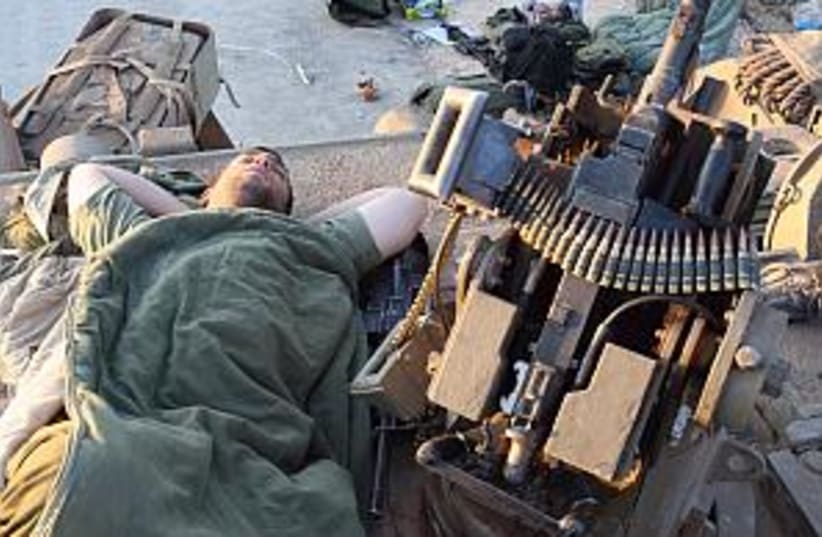 idf soldier sleeping 29  (photo credit: Ariel Jerozolimski)