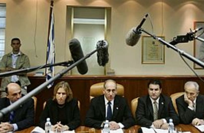 olmert cabinet 298 ap (photo credit: AP [file])