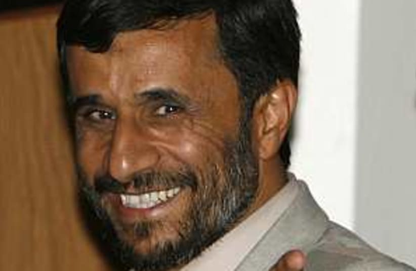 Ahmadinejad slick 298 88 (photo credit: AP [file])