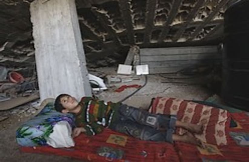 gaza boy destroyed house 248 88 ap (photo credit: )