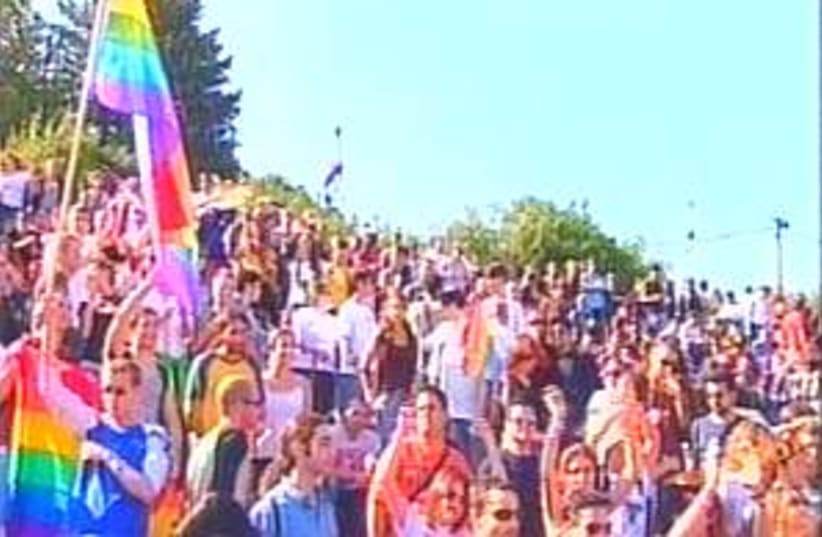 gay pride rally 298.88 (photo credit: Channel 2)