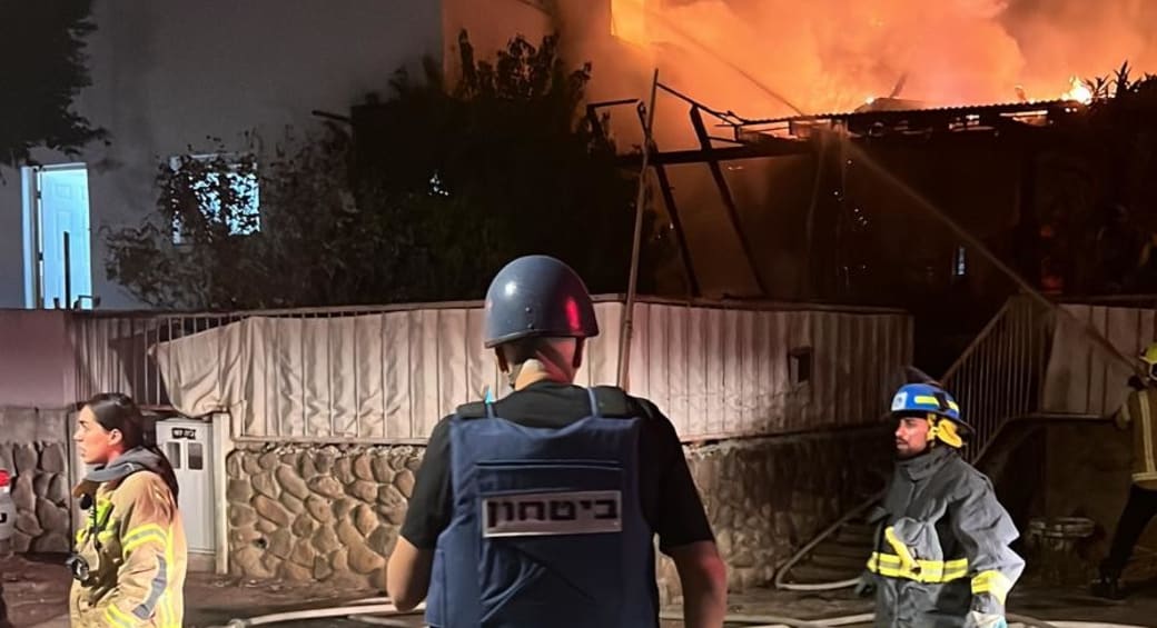  A house hit by a rocket in Kiryat Shmona. October 29, 2023 (photo credit: Kiryat Shmona Municipality)