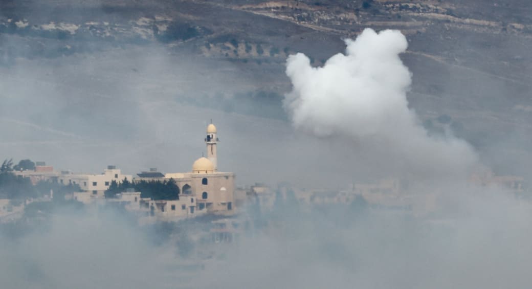  Smoke rises as seen from Israel-Lebanon border in northern Israel, November 12, 2023. (photo credit: EVELYN HOCKSTEIN/REUTERS)