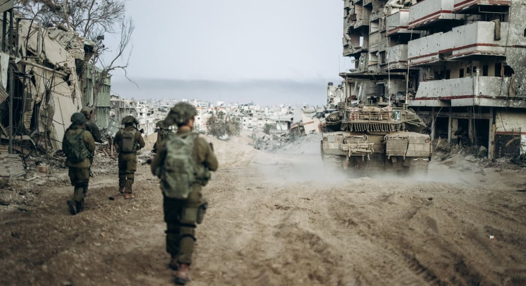  Israeli forces operate in the Gaza Strip, January 1, 2024 (photo credit: IDF SPOKESPERSON'S UNIT)