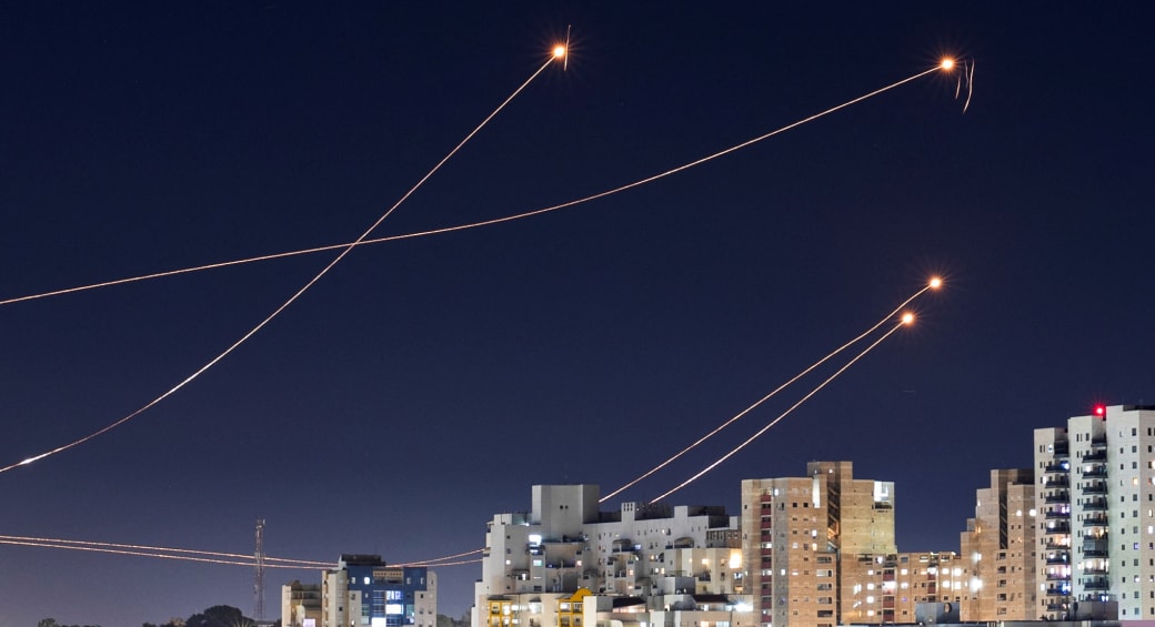  Israel's Iron Dome anti-missile system intercepts rockets launched from the Gaza Strip (photo credit: REUTERS/AMIR COHEN)