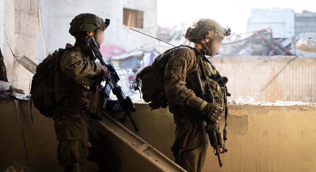 Israeli forces operate in the Gaza Strip, February 20, 2024 (photo credit: IDF SPOKESPERSON'S UNIT)