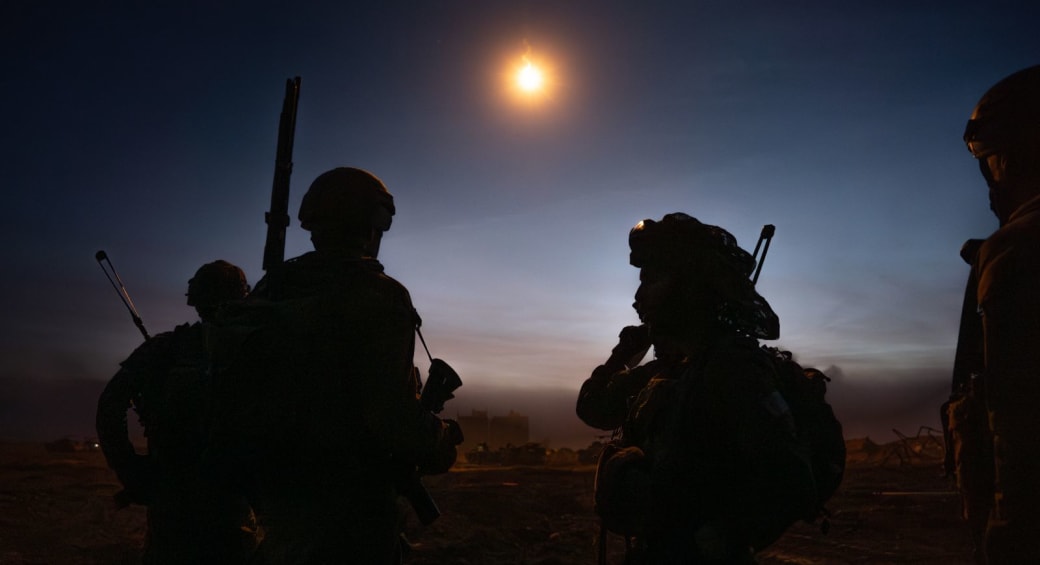  IDF troops operate in the Gaza Strip in the early morning hours on February 24, 2024. (photo credit: IDF SPOKESPERSON'S UNIT)