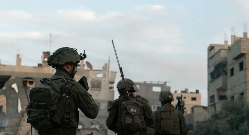  Israeli soldiers operate in the Gaza Strip, February 26, 2024 (photo credit: IDF SPOKESPERSON'S UNIT)