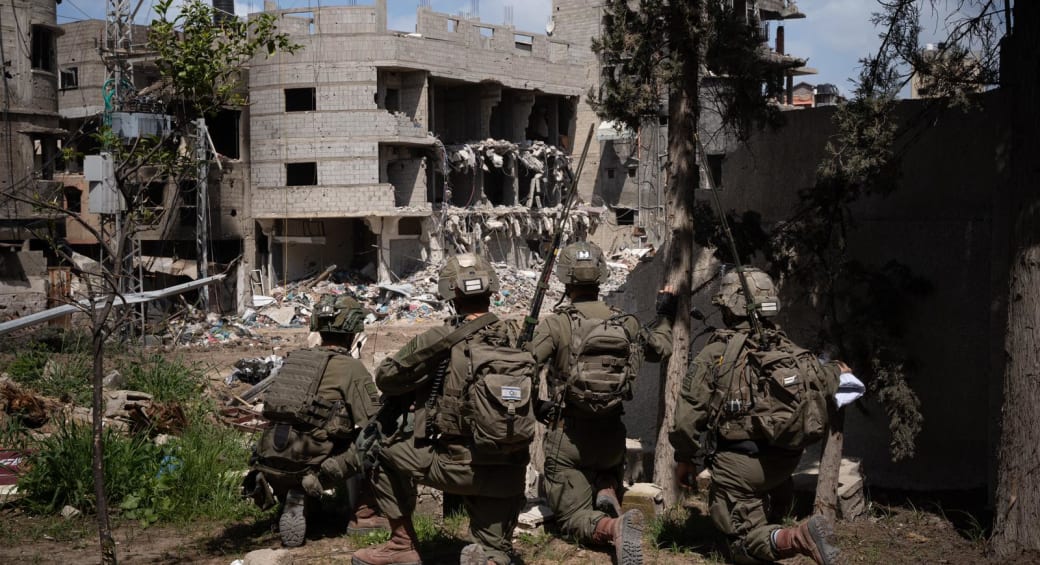   IDF troops operate in the Gaza Strip. March 23, 2024.  (photo credit: IDF SPOKESPERSON'S UNIT)