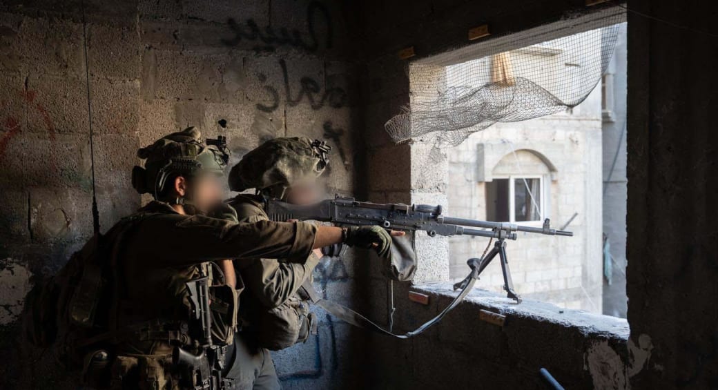   IDF troops operating in Beit Hanoun, April 13, 2024. (photo credit: IDF SPOKESPERSON UNIT)