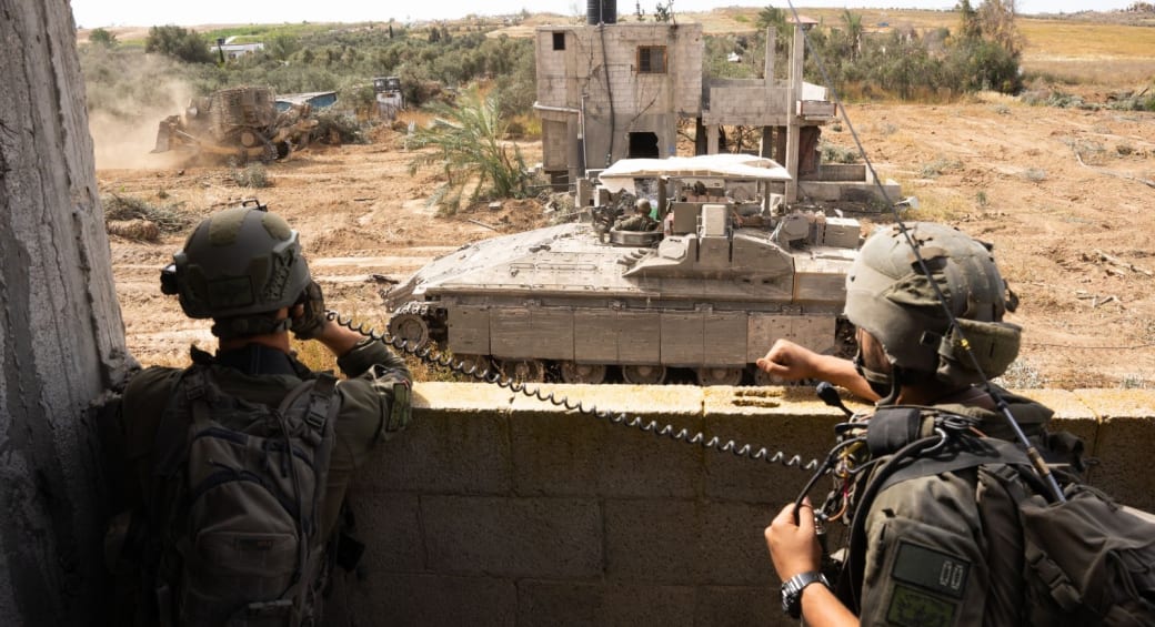  IDF troops operate in the Gaza Strip. April 27, 2024. (photo credit: IDF SPOKESPERSON'S UNIT)